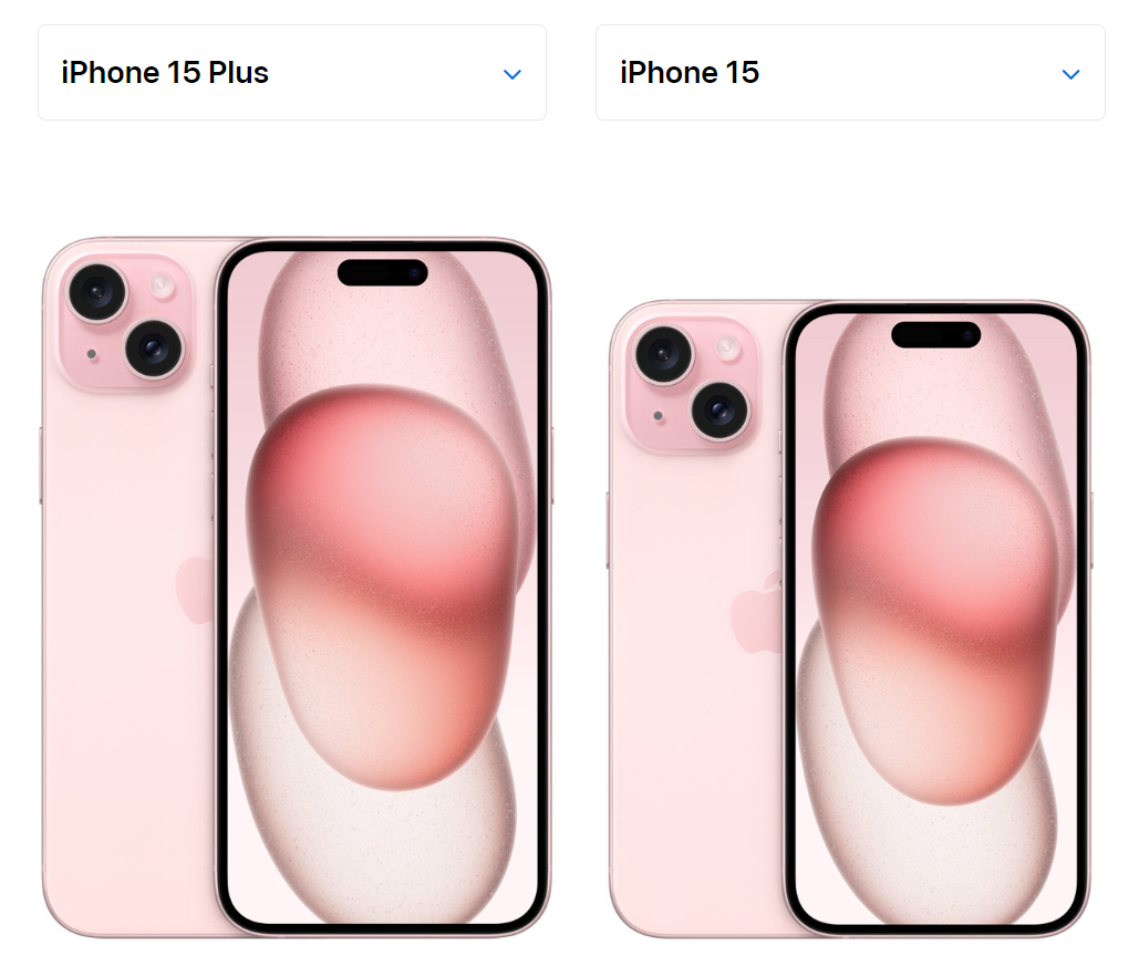 So sánh iPhone 15 và iPhone 15 Plus cho thấy 4 điểm khác biệt